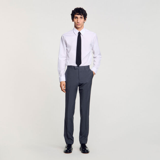 Wool suit trousers